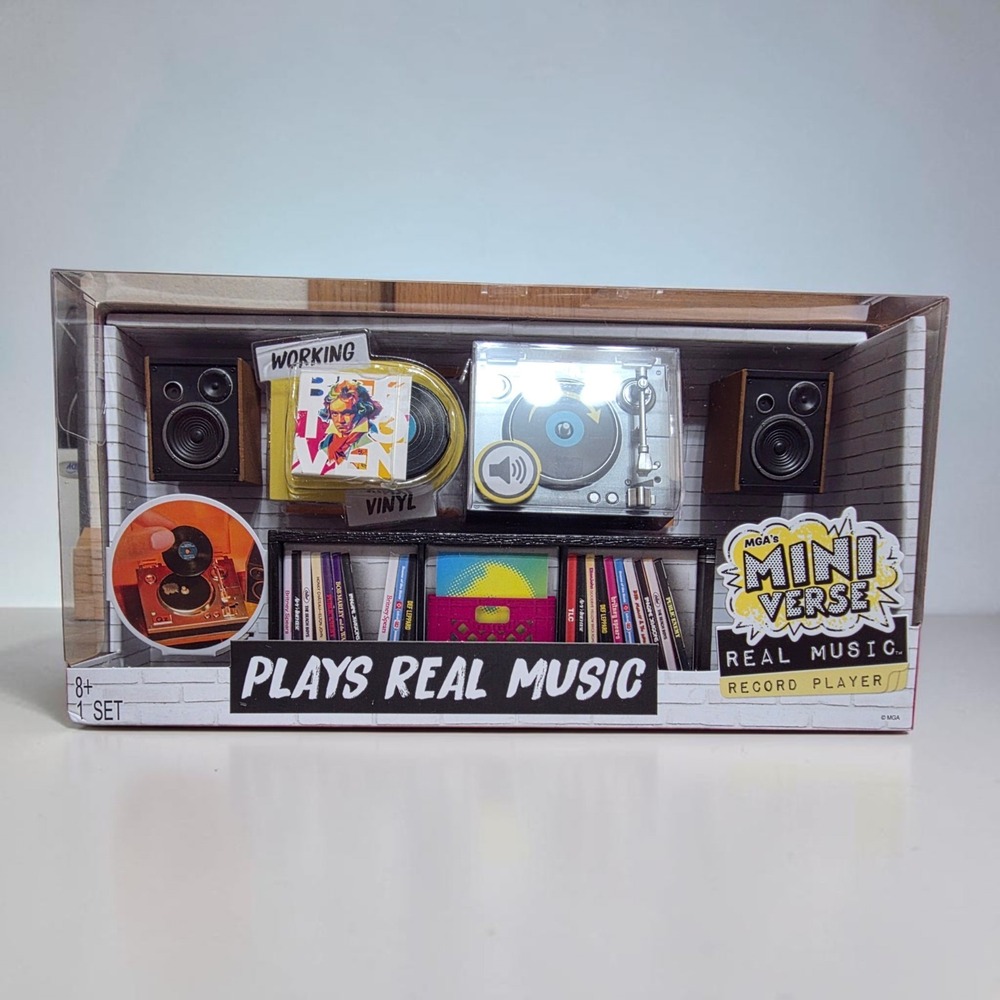 MGA's Miniverse Real Music Record Player Mini Collectibles Mini Playable Record